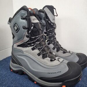 Columbia Bugaboot Plus II Omni-Heat Electric Men 11 Waterproof Winter Boots Grey